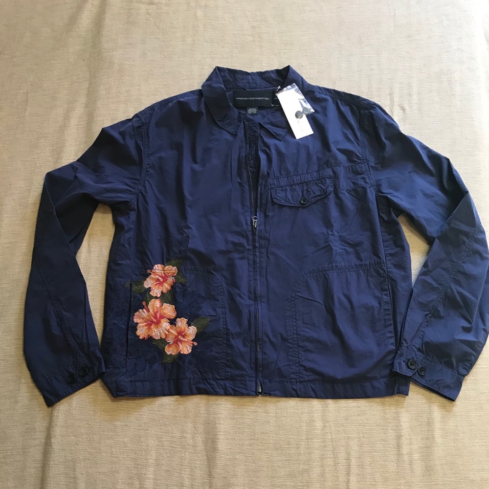 French Connection Blue Tropical XXL Light Jacket